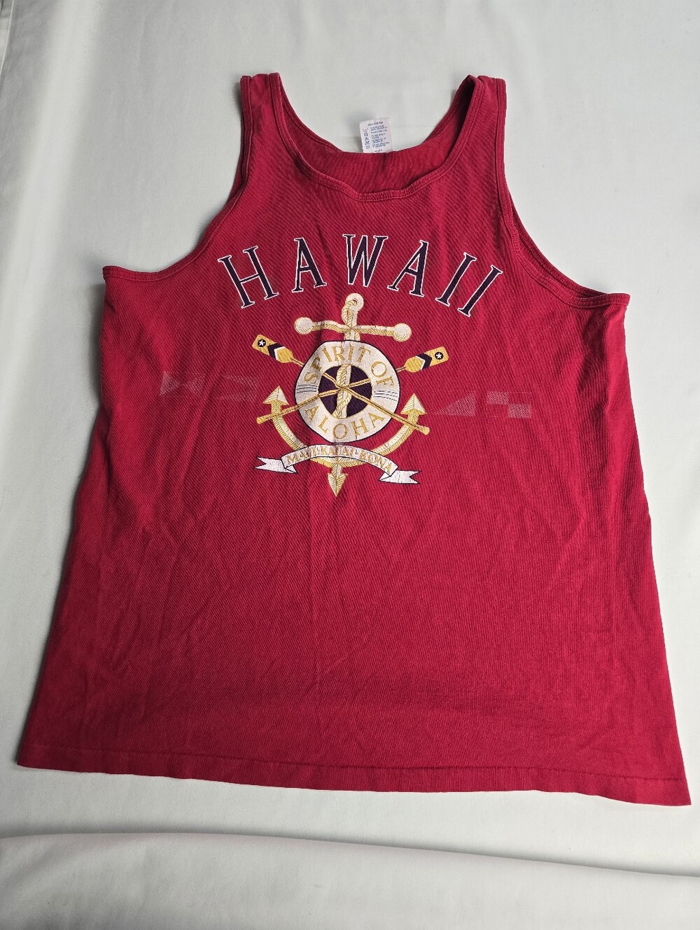 Vintage Early 90's Hawaii Maui Tank Top Tshirt Delta Size L USA Single Stitch